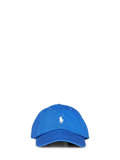 Polo Ralph Lauren Blue Cotton Chino Pony Embroidered Baseball Cap