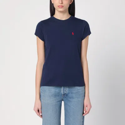 POLO RALPH LAUREN BLUE COTTON CREW-NECK T-SHIRT