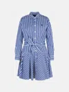 Polo Ralph Lauren Blue Cotton Dress In Blue