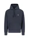 Polo Ralph Lauren Hooded Sweatshirt Kangaroo Pocket In Blue