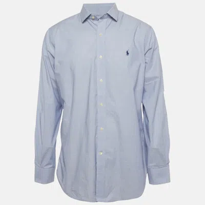 Pre-owned Polo Ralph Lauren Blue Cotton Long Sleeve Shirt L