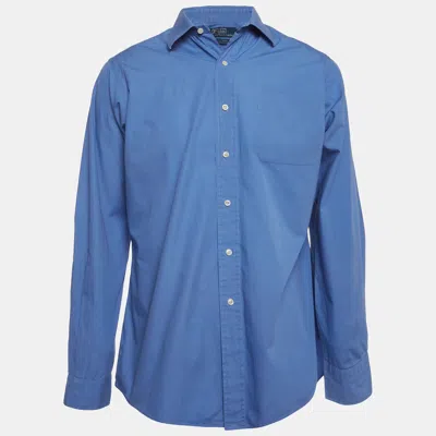 Pre-owned Polo Ralph Lauren Blue Cotton Long Sleeves Curham Shirt L