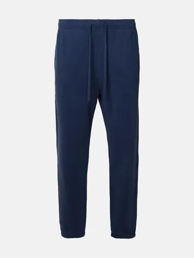Polo Ralph Lauren Blue Cotton Pants In Navy