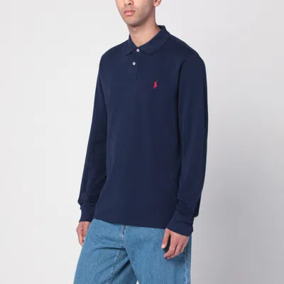 POLO RALPH LAUREN POLO RALPH LAUREN BLUE COTTON POLO CUSTOM SLIM-FIT