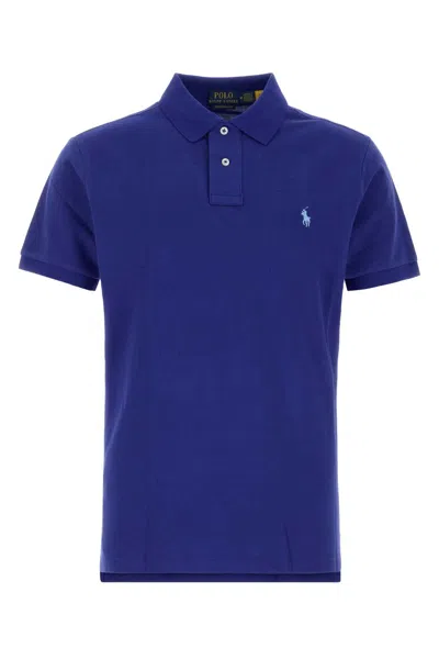 Polo Ralph Lauren Sskccmslm1-short Sleeve-knit In Blue