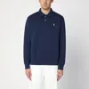 Polo Ralph Lauren Loopback Fleece Collared Sweatshirt In Blue