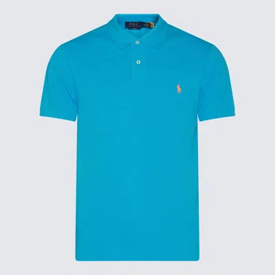 Polo Ralph Lauren Blue Cotton Polo Shirt In Cove Blue
