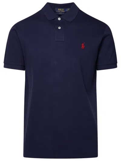 POLO RALPH LAUREN POLO RALPH LAUREN BLUE COTTON POLO SHIRT