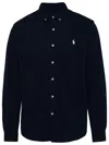 Polo Ralph Lauren Black Shirt With Button-down Collar And Pony Embroidery On The Front In Black