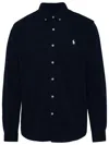 Polo Ralph Lauren Black Shirt With Button-down Collar And Pony Embroidery On The Front