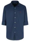Polo Ralph Lauren Blue Cotton Shirt In Blue