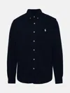 Polo Ralph Lauren Blue Cotton Shirt In Navy