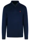 Shop Polo Ralph Lauren Blue Cotton Sweater