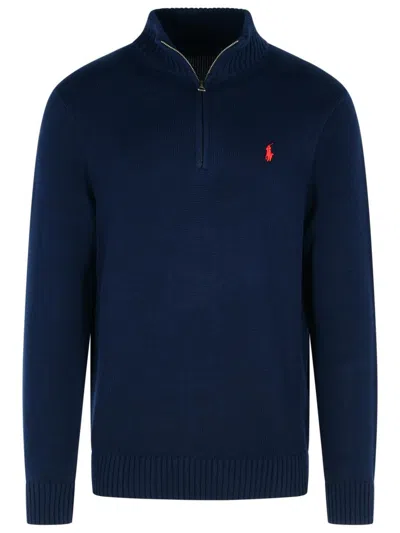 Polo Ralph Lauren Polo Pony Half-zip Sweatshirt In Blue