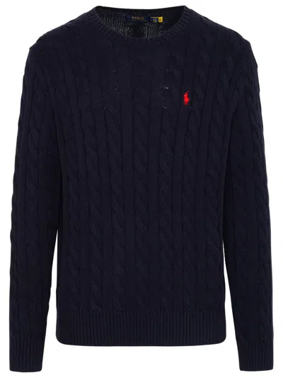 POLO RALPH LAUREN POLO RALPH LAUREN BLUE COTTON SWEATER