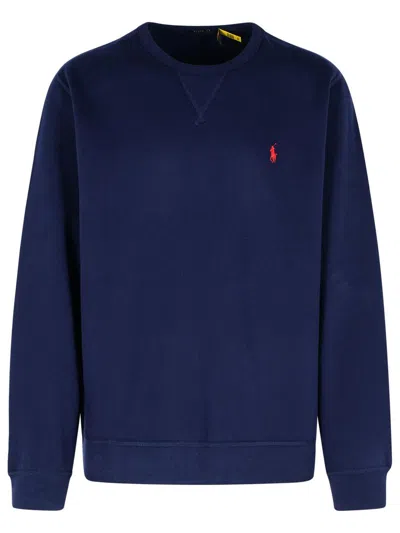 POLO RALPH LAUREN POLO RALPH LAUREN BLUE COTTON SWEATSHIRT
