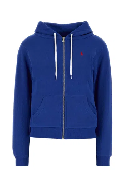 Polo Ralph Lauren Blue Cotton Sweatshirt In Bluesaturn