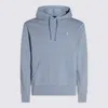 Polo Ralph Lauren Blue Cotton Sweatshirt In Chambray Blue