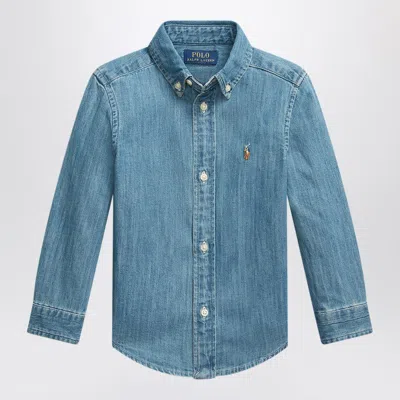 Polo Ralph Lauren Kids' Blue Denim Button-down Shirt