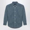 Polo Ralph Lauren Denim Button Shirt In Blue