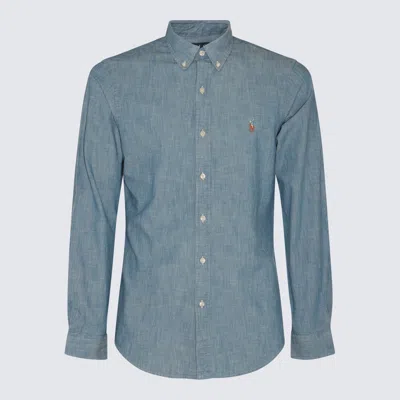 Polo Ralph Lauren Blue Denim Cotton Shirt In Chambray