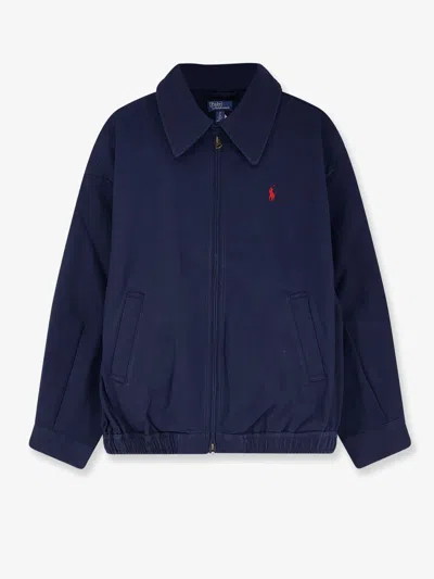 Polo Ralph Lauren Blue Denim Jacket With Embroidered Logo On The Front