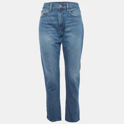 Pre-owned Polo Ralph Lauren Blue Denim Slim Boyfriend Jeans S/waist 29"