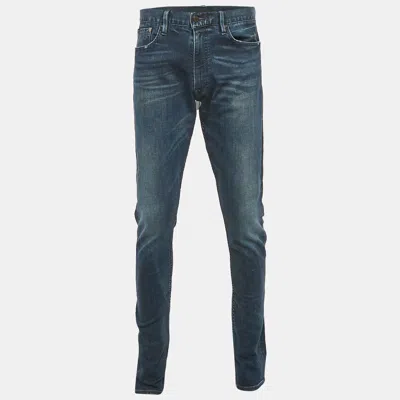 Pre-owned Polo Ralph Lauren Blue Distressed Denim Jeans L Waist 34"