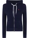 Polo Ralph Lauren Textured Cable Knit Cotton Sweatshirt With Zip Fastening