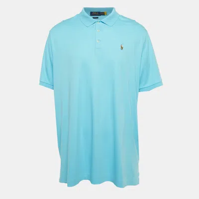 Pre-owned Polo Ralph Lauren Blue Jersey Classic Fit Polo T-shirt Xxl