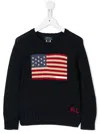Polo Ralph Lauren Flag Cn Swtr Tops Sweater In Black