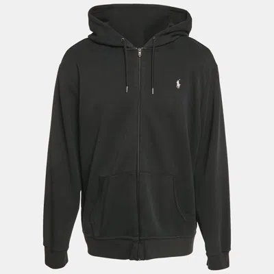 Pre-owned Polo Ralph Lauren Blue Knit Zip-up Hoodie Xxl