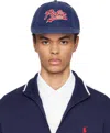 Polo Ralph Lauren Blue Logo Washed Twill Ball Cap In Newport Navy