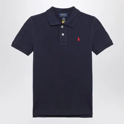 Polo Ralph Lauren Kids' Blue Navy Cotton Polo Shirt With Logo