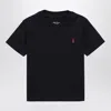Polo Ralph Lauren Blue Navy Cotton T-shirt In Black