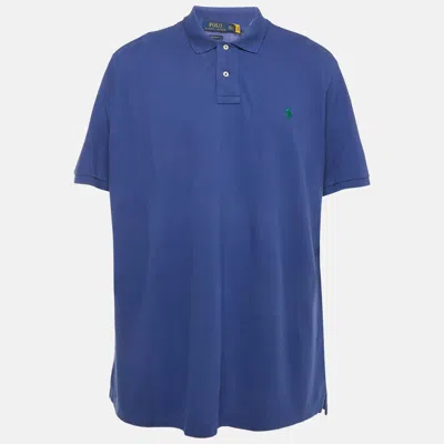 Pre-owned Polo Ralph Lauren Blue Pique Classic Fit Polo T-shirt Xxl