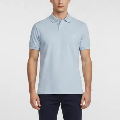 Pre-owned Polo Ralph Lauren Blue Piqué Knit Polo T-shirt M