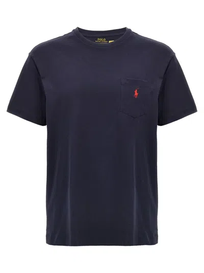 POLO RALPH LAUREN BLUE POCKET T-SHIRT