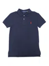Polo Ralph Lauren Cotton Mesh Classic Fit Polo Shirt In Blue