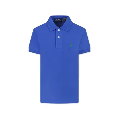Polo Ralph Lauren Kids' Blue Polo Shirt For Boy With Horse