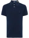 Polo Ralph Lauren Blue Polo Shirt With Large Pony Detail On The Front In Cotton Piquet Man In Blue