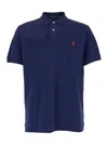 Polo Ralph Lauren Blue Polo Shirt With Pony Detail On The Front In Cotton Woman