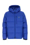 Polo Ralph Lauren Blue Polyester Down Jacket In Blue