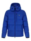 Polo Ralph Lauren Blue Polyester Down Jacket In Blue