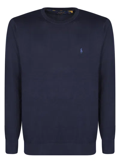 Polo Ralph Lauren Blue Slim Fit Cotton Crewneck Sweater By