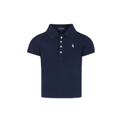 Polo Ralph Lauren Kids' Blue T-shirt For Girl With Horse