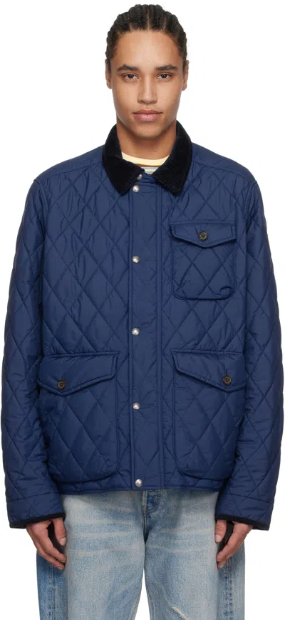 POLO RALPH LAUREN BLUE 'THE BEATON' QUILTED JACKET