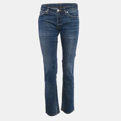 Pre-owned Polo Ralph Lauren Blue Washed Denim Straight Jeans M 28"