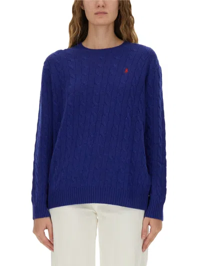Polo Ralph Lauren Blue Wool Cashmere Sweater