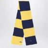 Polo Ralph Lauren Blue/yellow Striped Wool Scarf